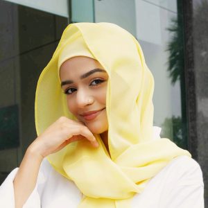 Chiffon Lemon Yellow - Instant Hijab
